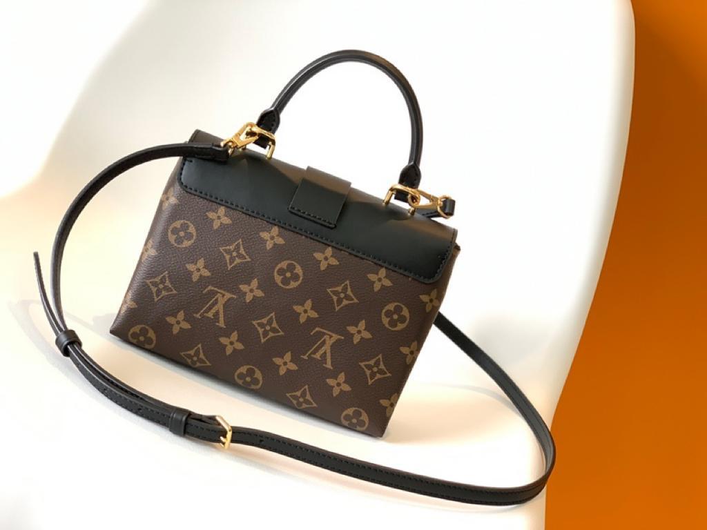 LV Locky GLAMI Monogram Canvas Black For Women, WomenÃ¢â‚¬â„¢s Handbags, Shoulder And Crossbody Bags 7.9in/20cm LV M44141