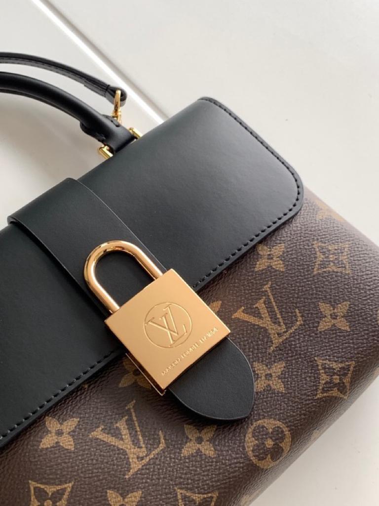 LV Locky GLAMI Monogram Canvas Black For Women, WomenÃ¢â‚¬â„¢s Handbags, Shoulder And Crossbody Bags 7.9in/20cm LV M44141