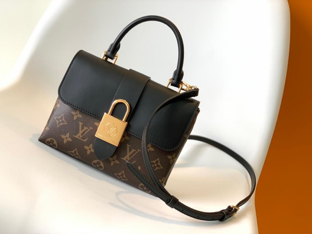 LV Locky GLAMI Monogram Canvas Black For Women, WomenÃ¢â‚¬â„¢s Handbags, Shoulder And Crossbody Bags 7.9in/20cm LV M44141
