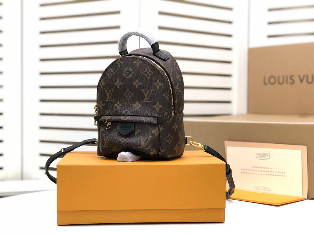 LV Palm Springs Mini Monogram Canvas For Women, WomenÃ¢â‚¬â„¢s Handbags, WoBackpack 6.7in/17cm LV M44873