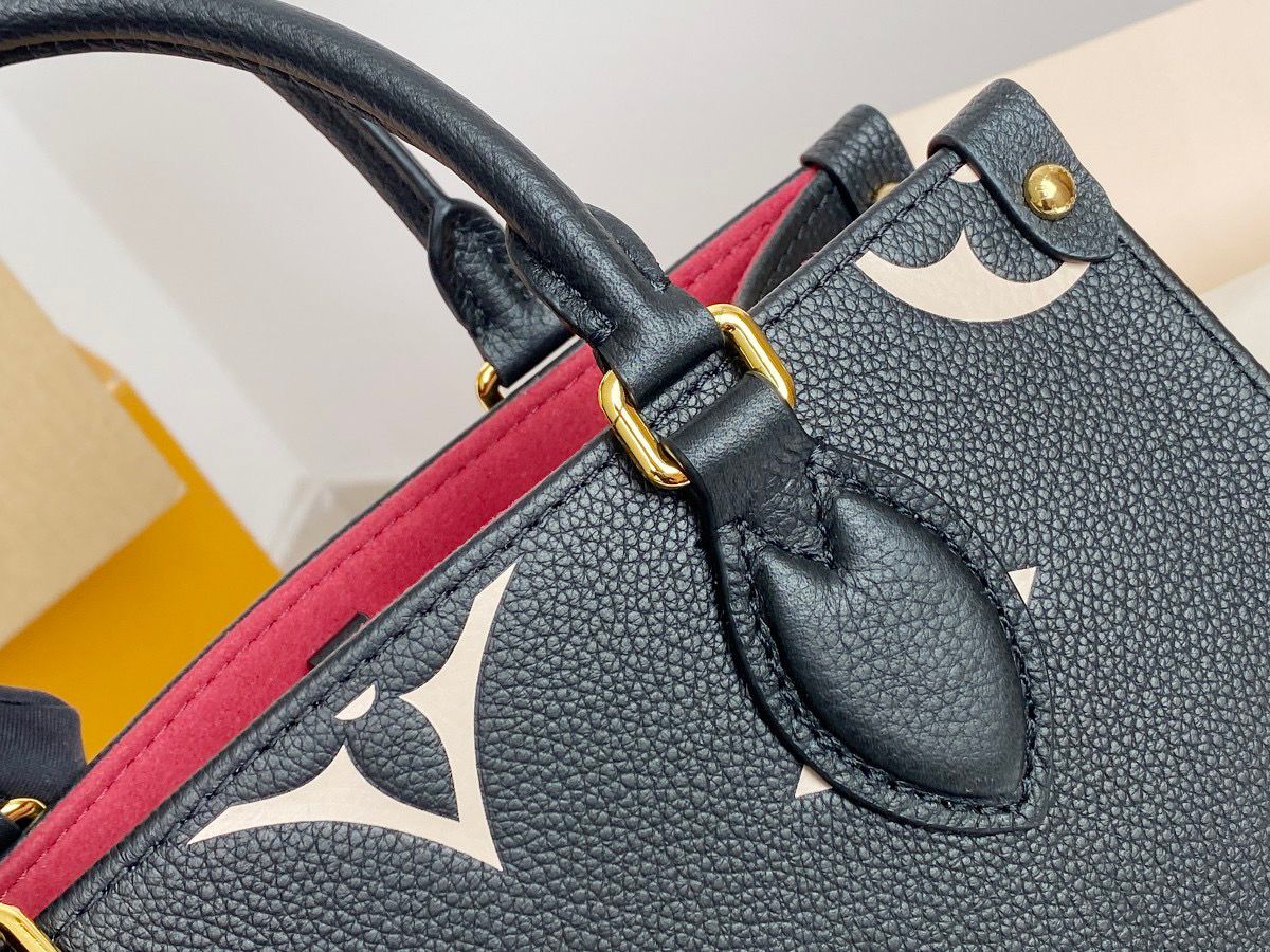 LV OnTheGo PM Tote Bag Monogram Empreinte Black/Beige For Women, WomenÃ¢â‚¬â„¢s Handbags, Shoulder And Crossbody Bags 9.8in/25cm LV M45659