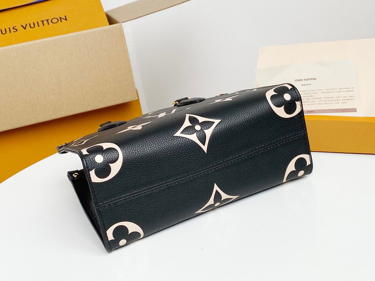 LV OnTheGo PM Tote Bag Monogram Empreinte Black/Beige For Women, WomenÃ¢â‚¬â„¢s Handbags, Shoulder And Crossbody Bags 9.8in/25cm LV M45659