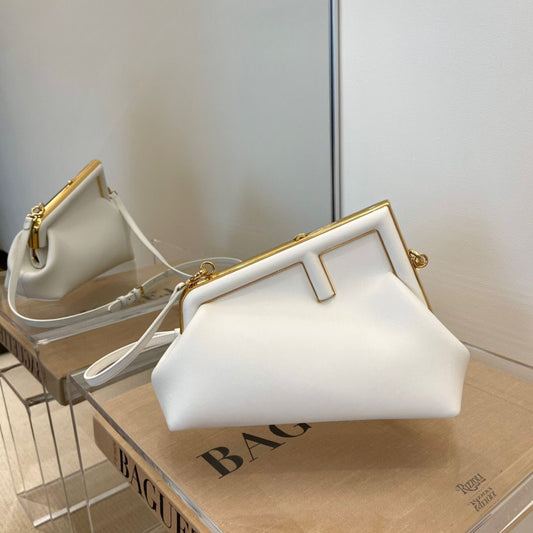 FI First Small White For Women, HandBags, Shoulder And Crossbody Bags 10.2in/26cm FF 8BP129AGLAMIEF1C76