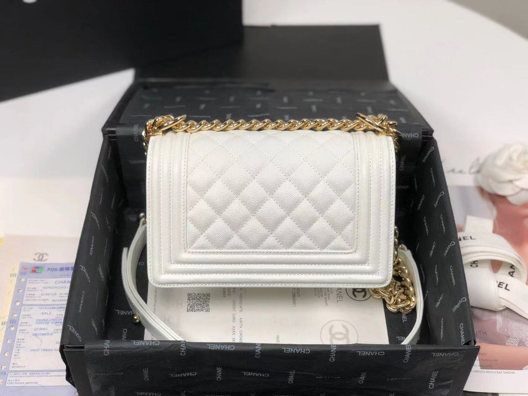 CHL Boy GlamIapbag White For Women 7.9in/20cm