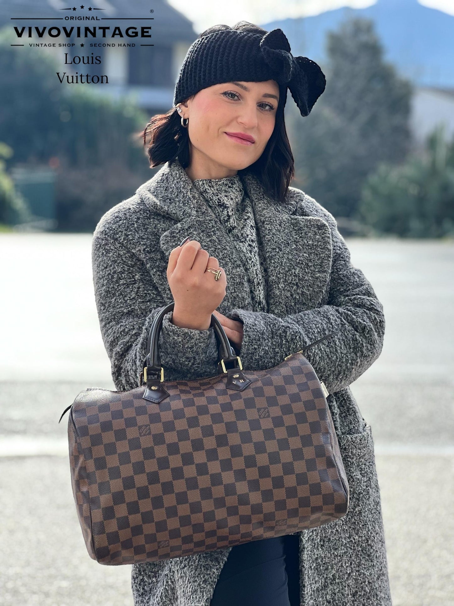 Speedy 35 Damier Ebène LV personalizzato