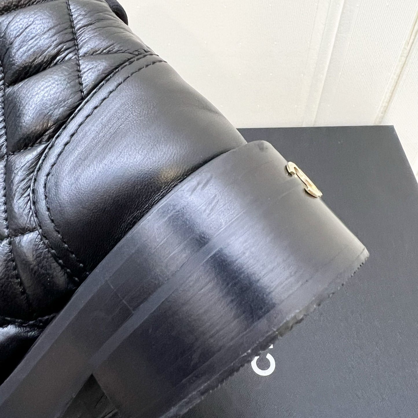 GLM-23K Boots in Black Leather and SHW Sz 37.5