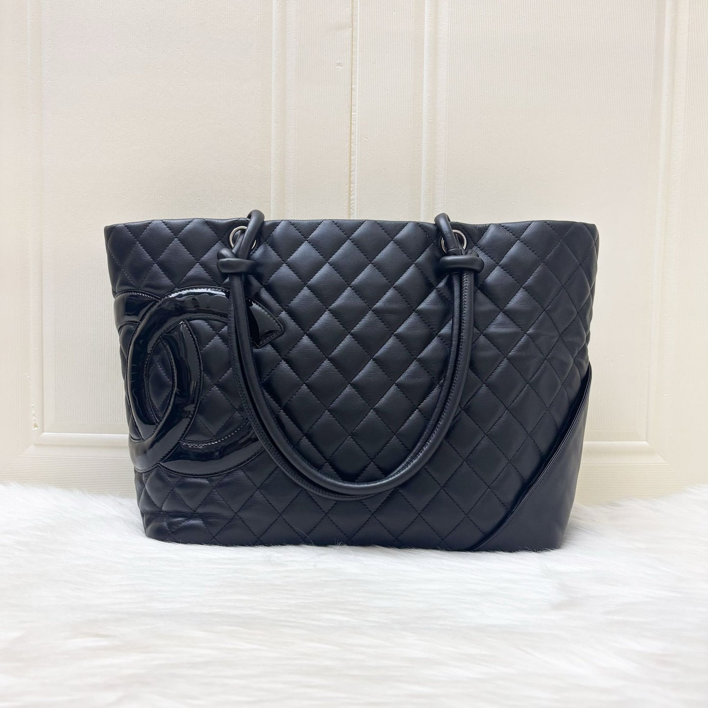 GLM-Cambon Tote in Black Lambskin and SHW