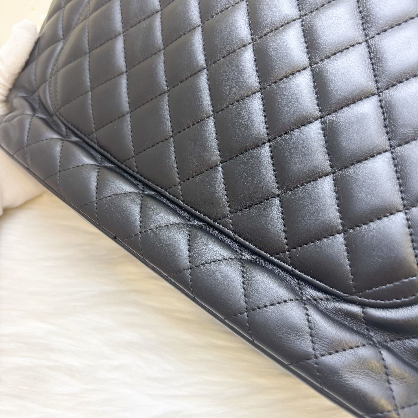GLM-Cambon Tote in Black Lambskin and SHW