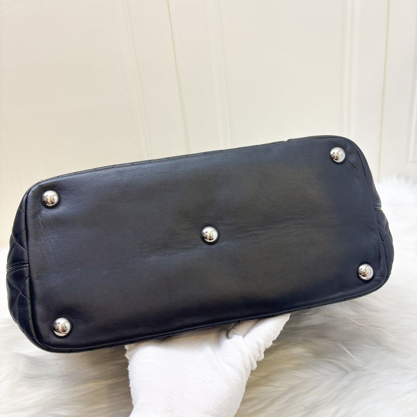 GLM-Cambon Tote in Black Lambskin and SHW