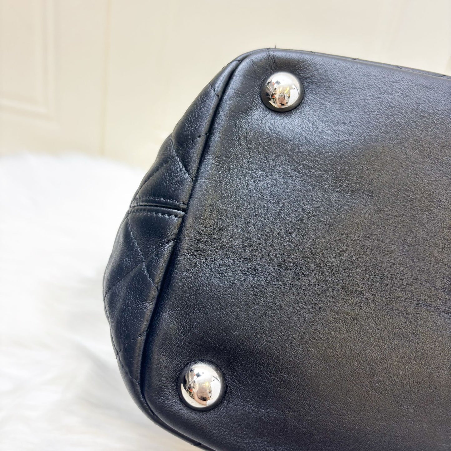 GLM-Cambon Tote in Black Lambskin and SHW