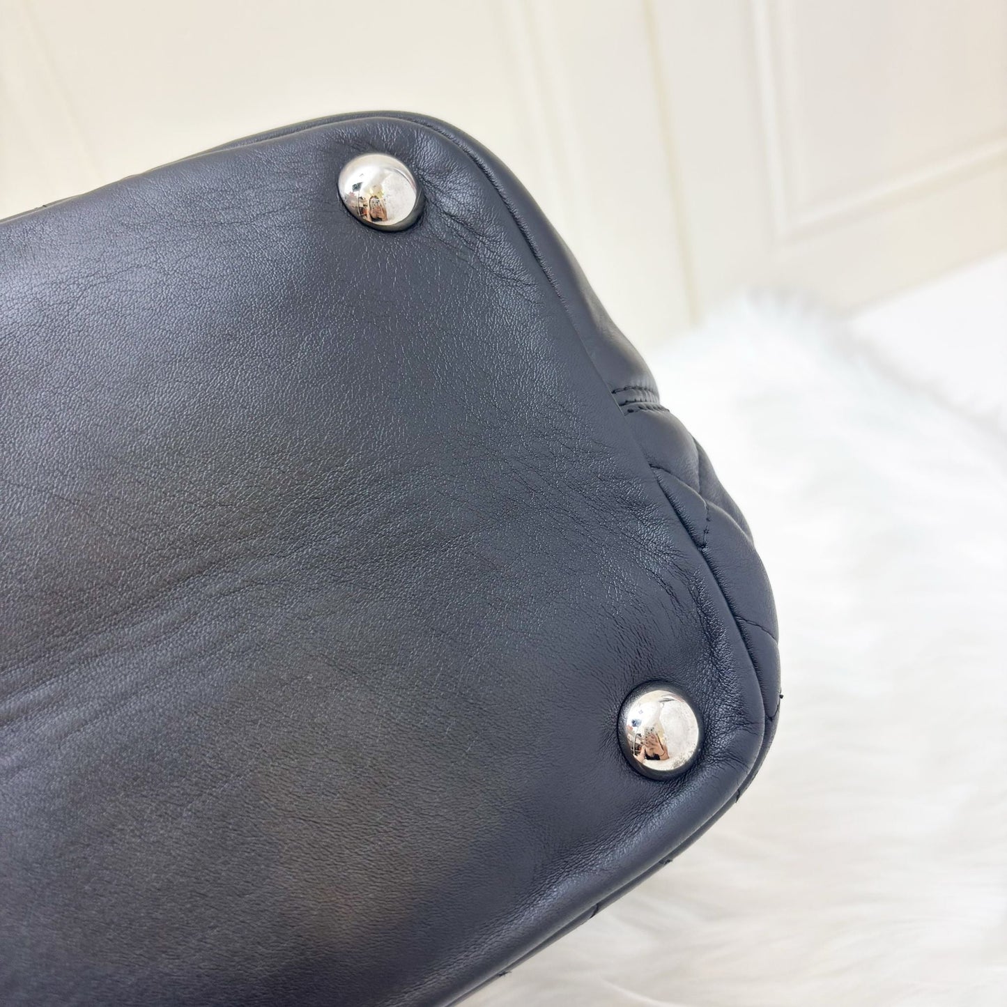 GLM-Cambon Tote in Black Lambskin and SHW