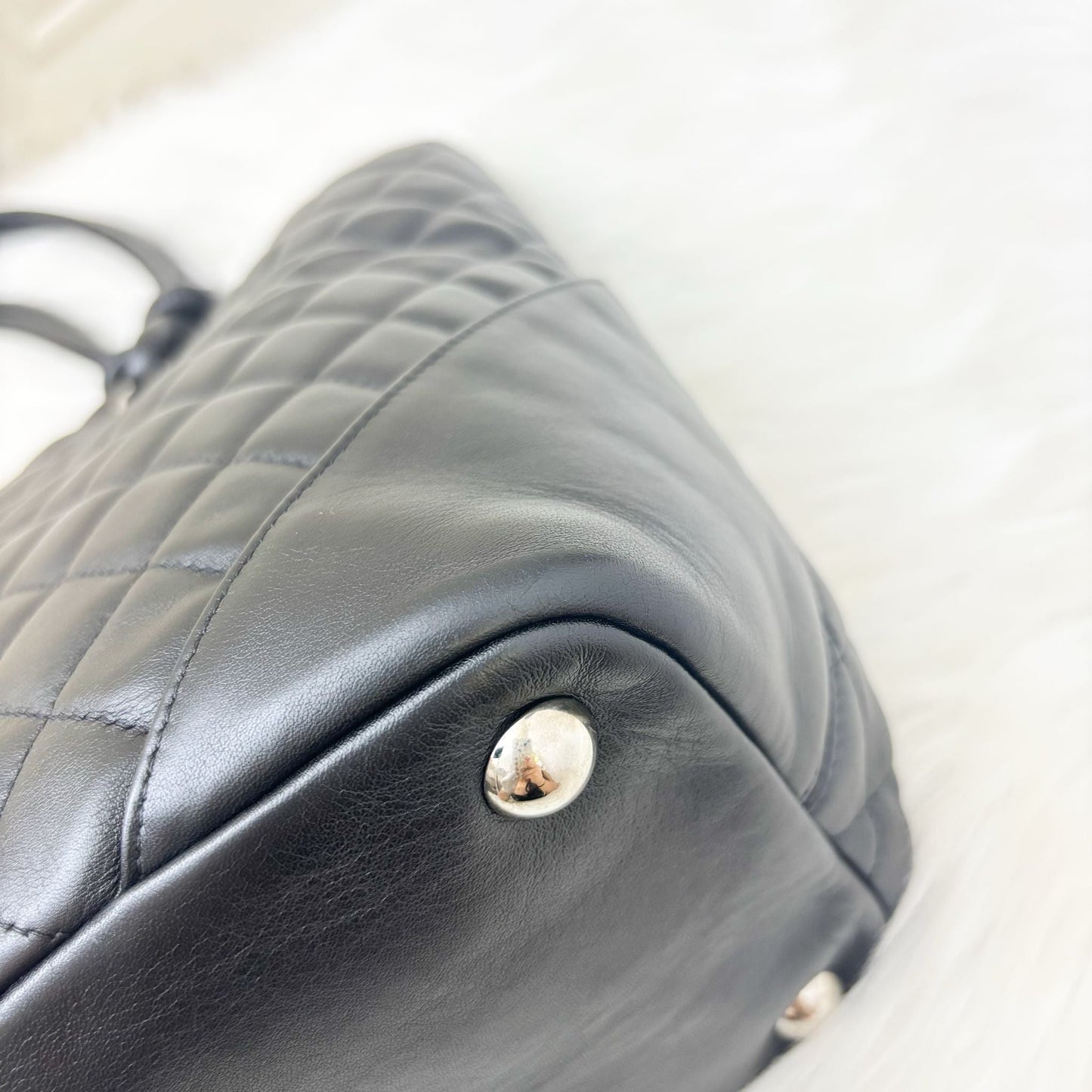 GLM-Cambon Tote in Black Lambskin and SHW