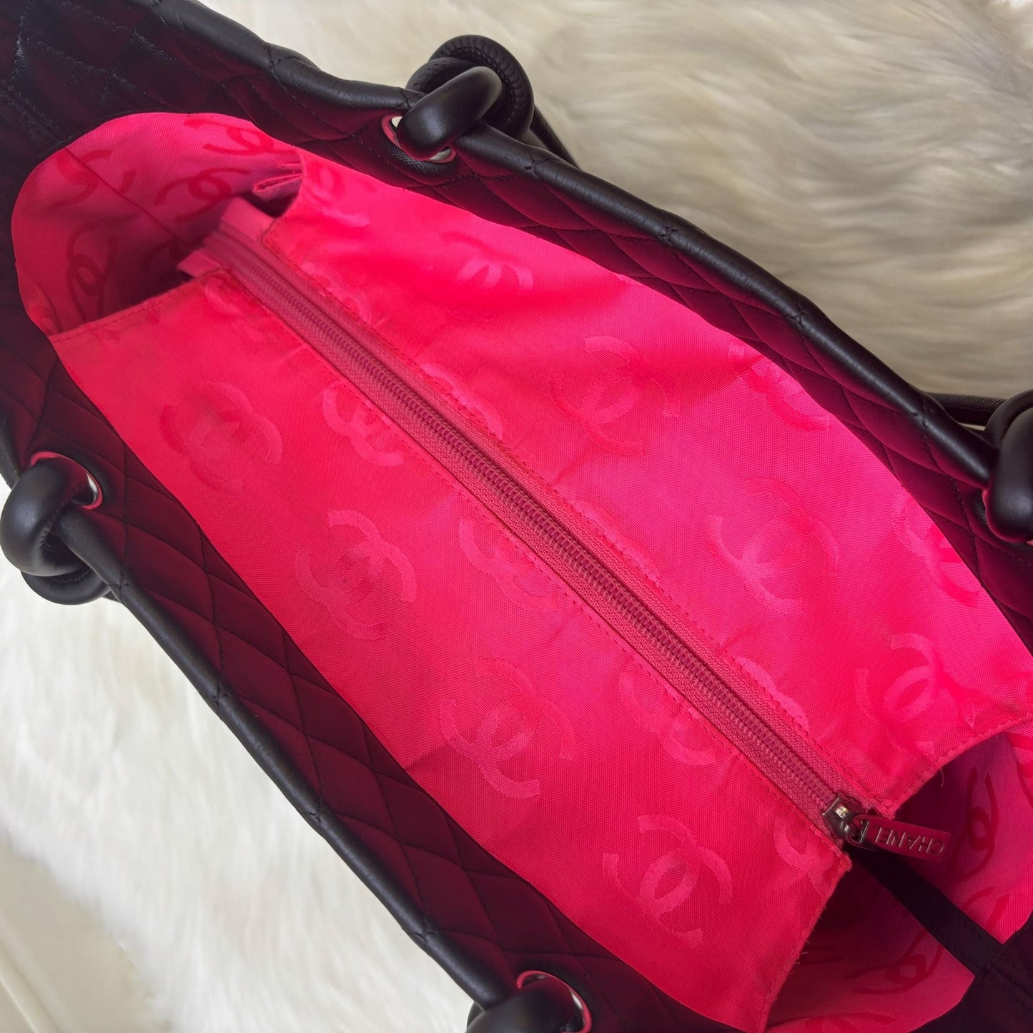 GLM-Cambon Tote in Black Lambskin and SHW