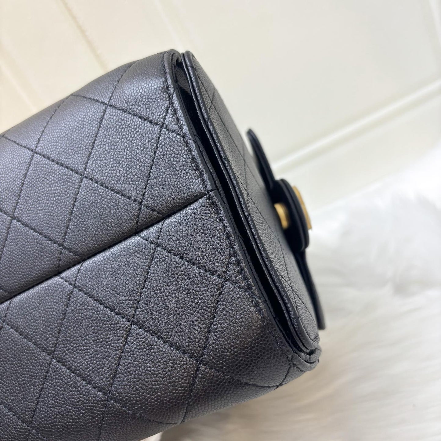 GLM-25 Small Hobo Bag in Black Caviar and AGHW (Model: AS5293)