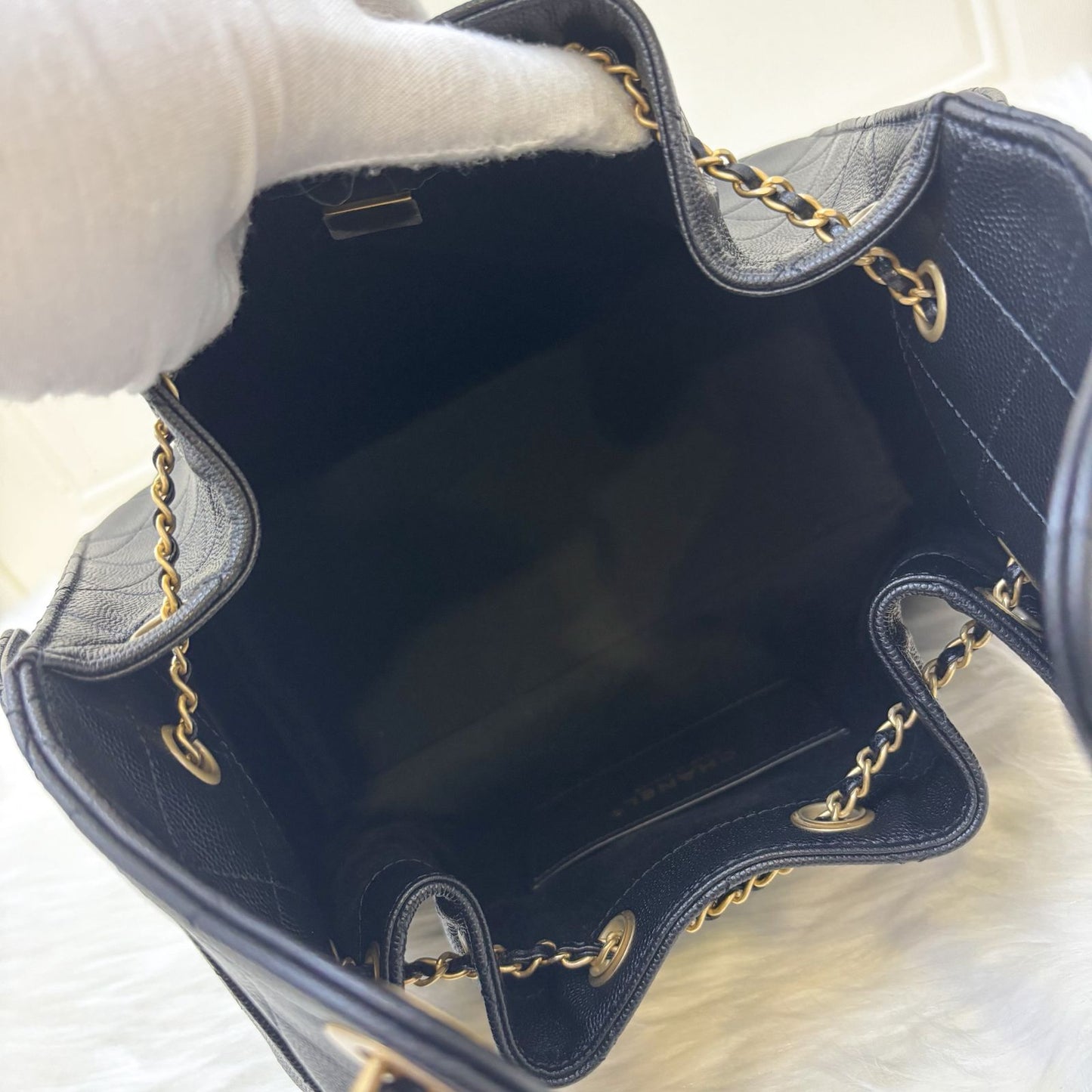 GLM-25 Small Hobo Bag in Black Caviar and AGHW (Model: AS5293)