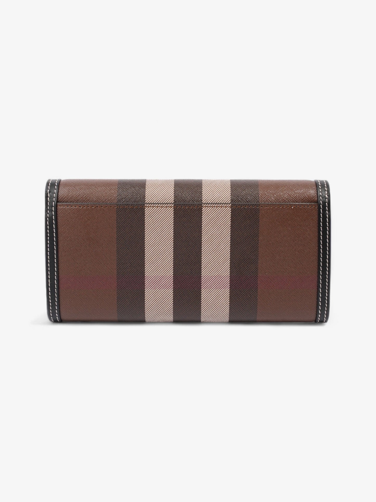 Burberry Continental Wallet Dark Birch Brown Polyurethane