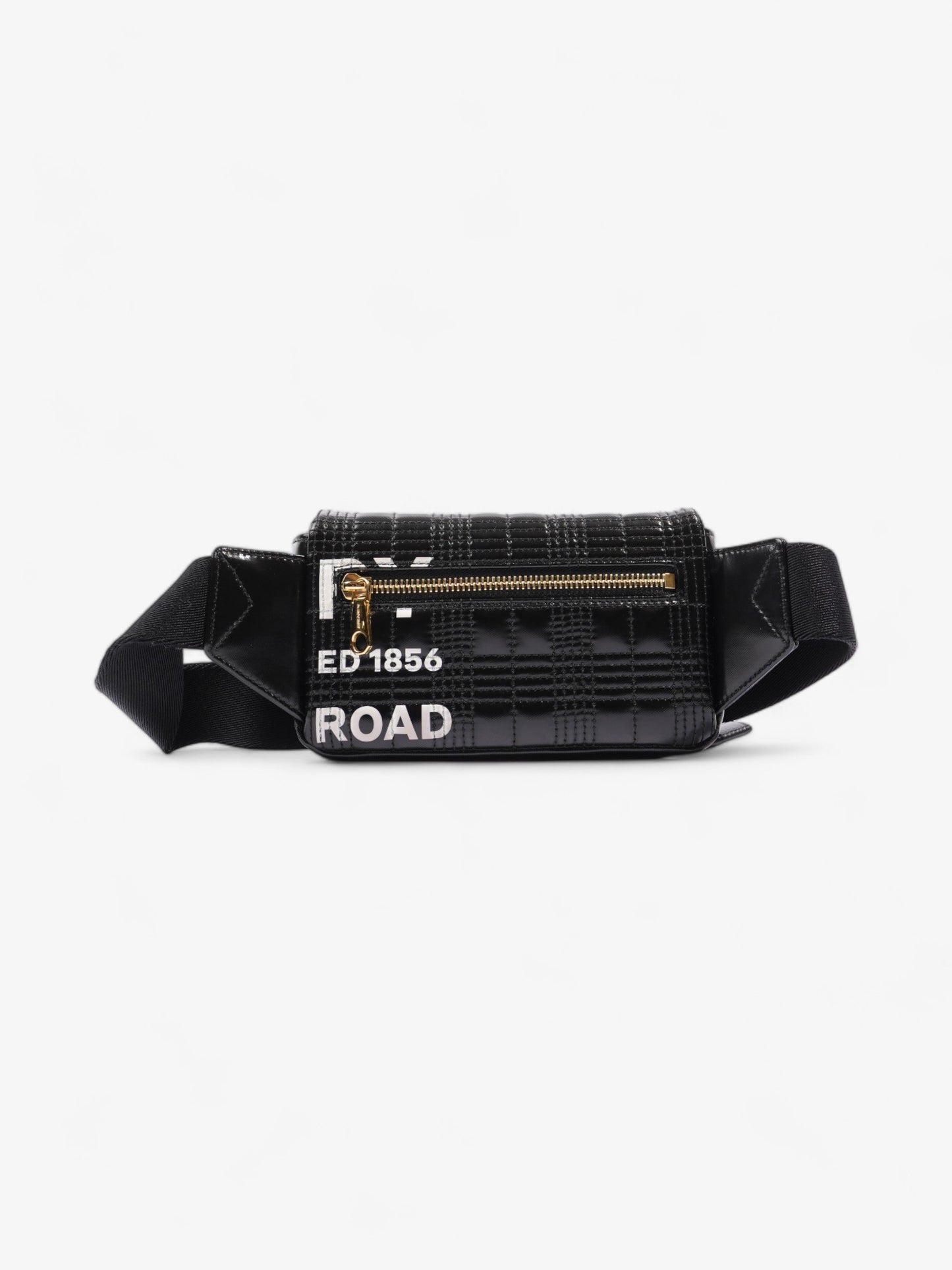 Burberry Horseferry Print Lola Bum Bag Black Leather