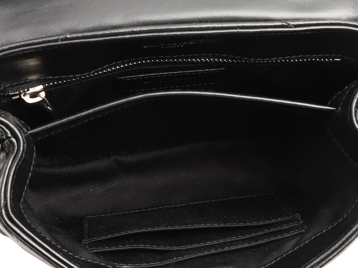 Saint Laurent Black MatelassÃ© Loulou Toy Bag