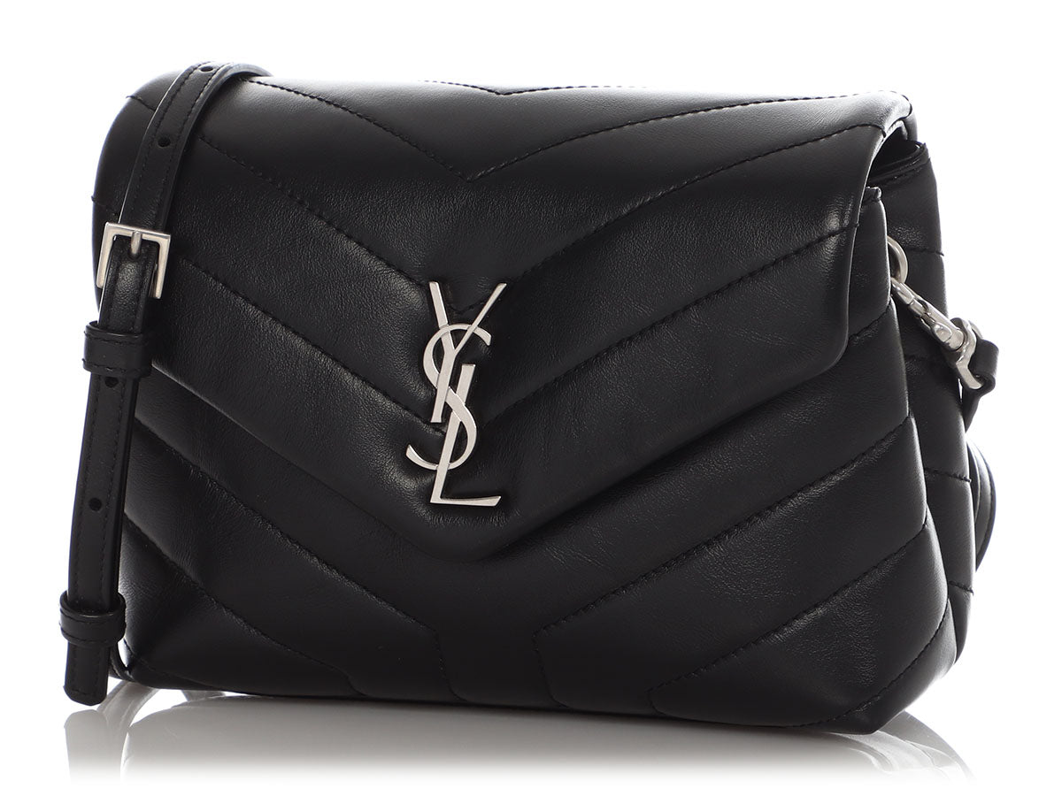 Saint Laurent Black MatelassÃ© Loulou Toy Bag
