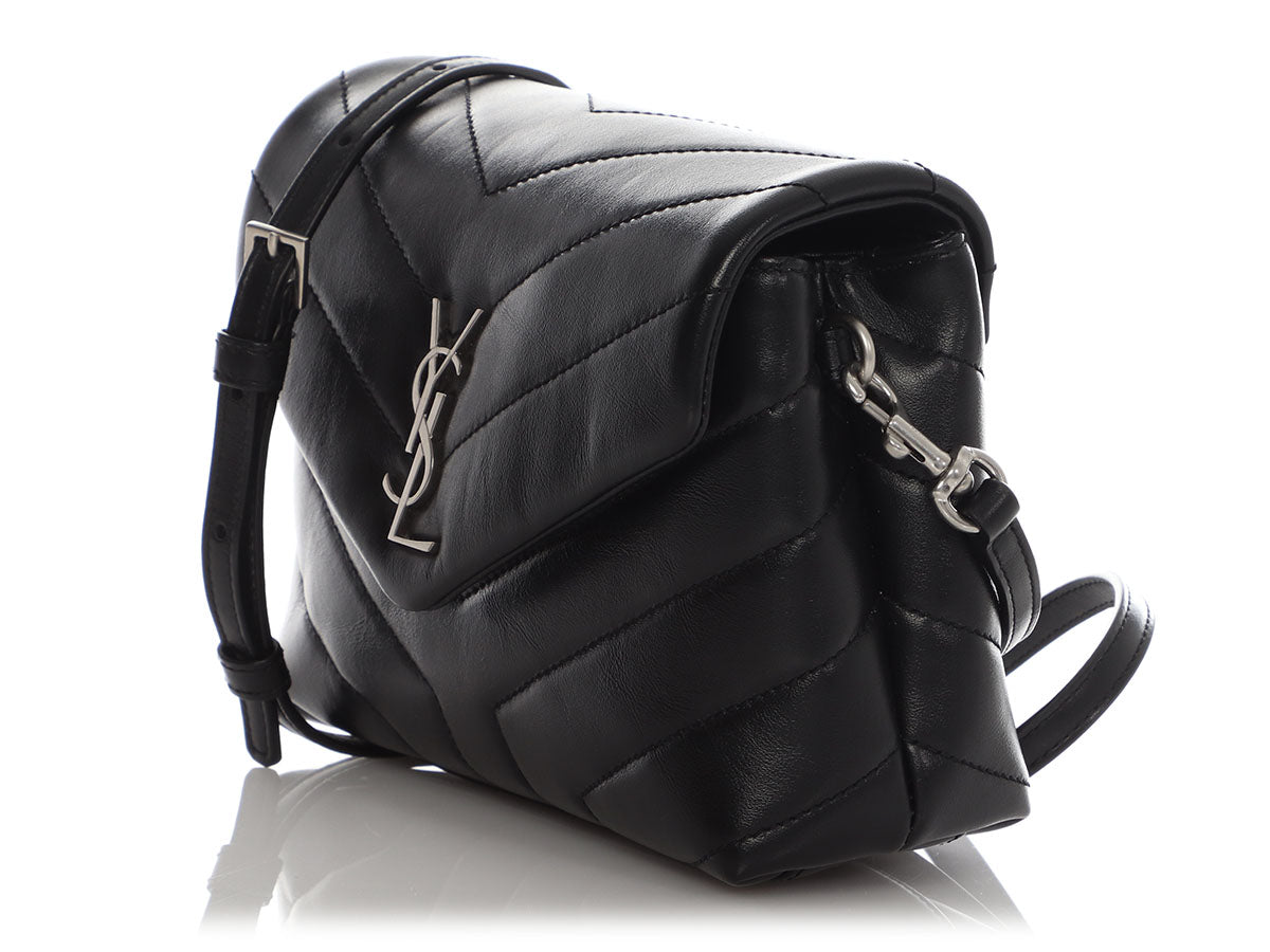Saint Laurent Black MatelassÃ© Loulou Toy Bag