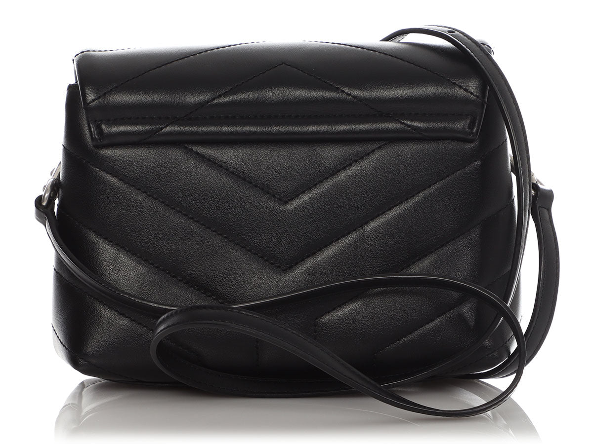Saint Laurent Black MatelassÃ© Loulou Toy Bag