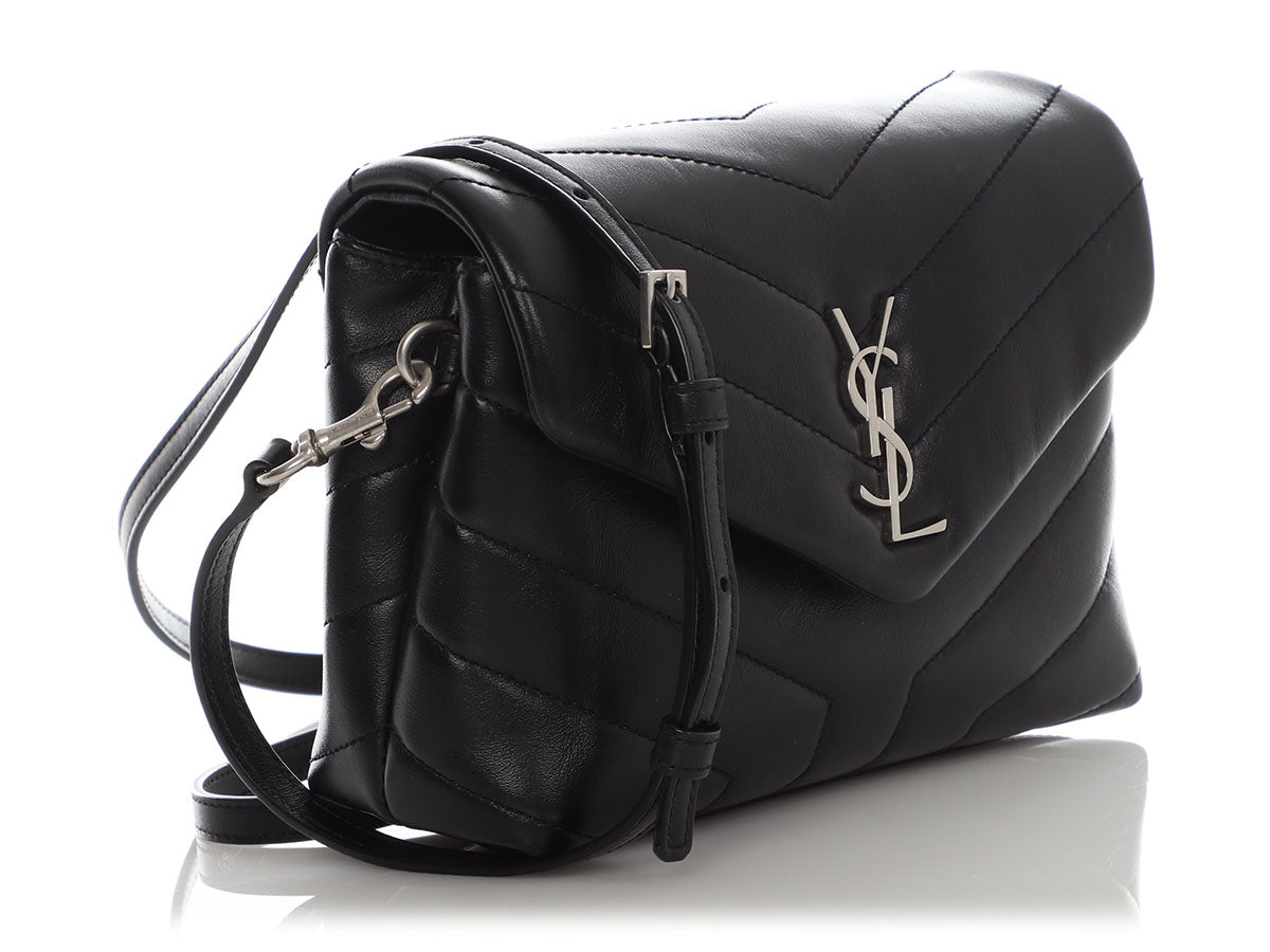 Saint Laurent Black MatelassÃ© Loulou Toy Bag