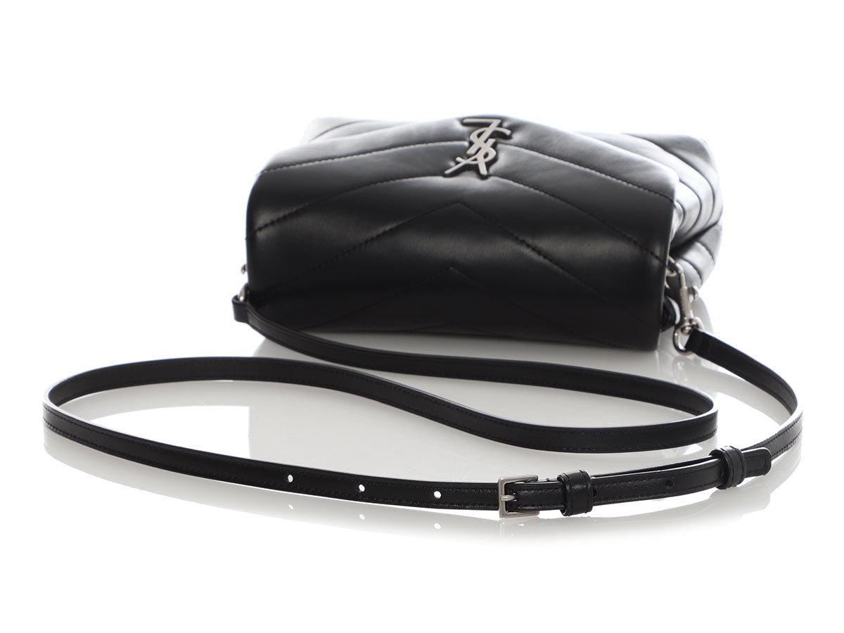 Saint Laurent Black MatelassÃ© Loulou Toy Bag