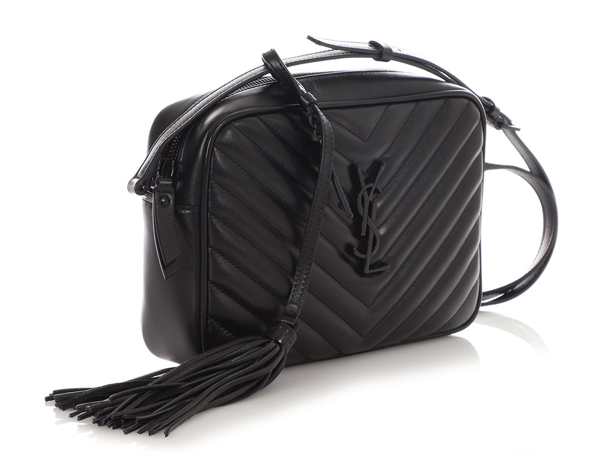 Saint Laurent Medium So Black MatelassÃ© Lou Camera Bag