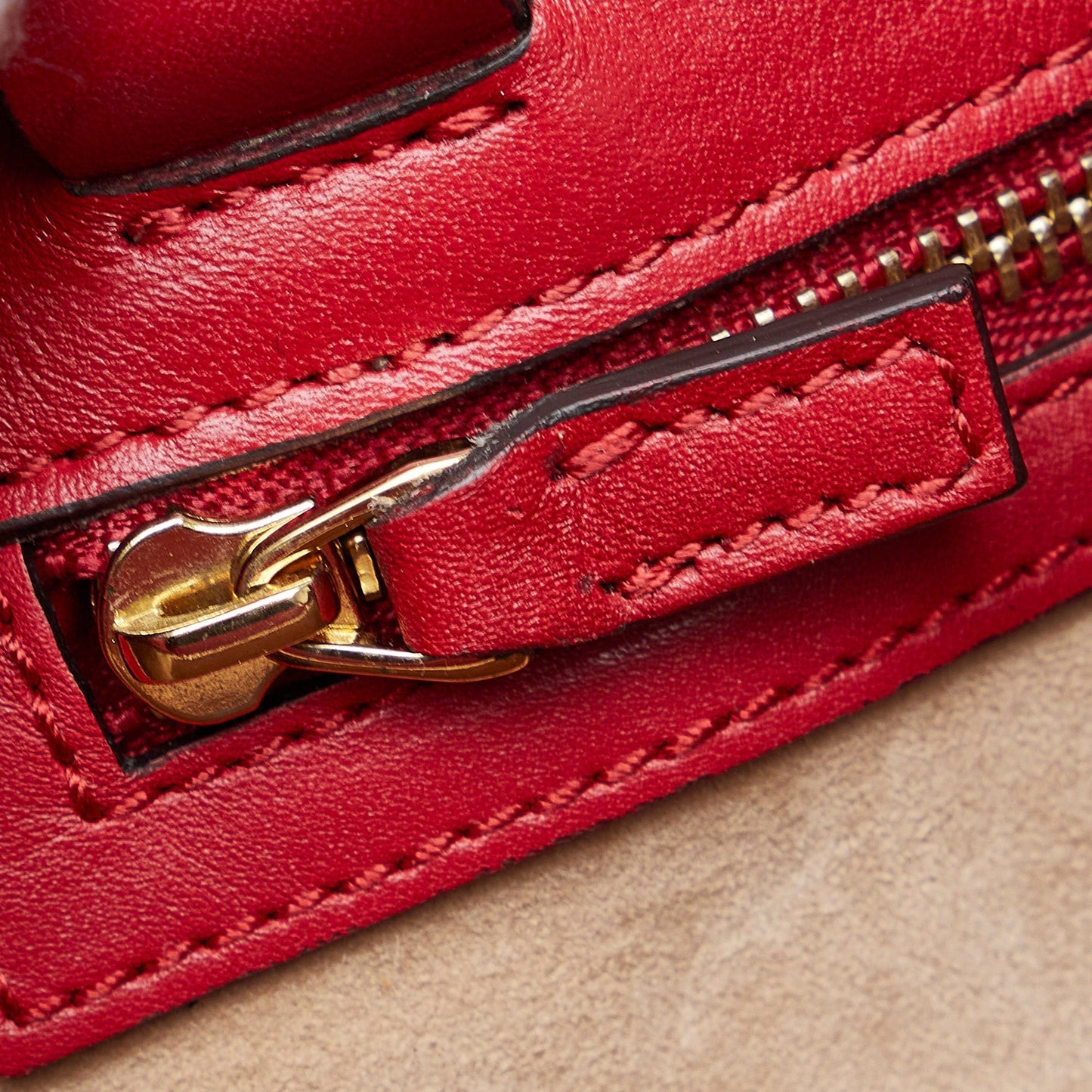 GLM-- Sylvie Top Handle Red Web Leather