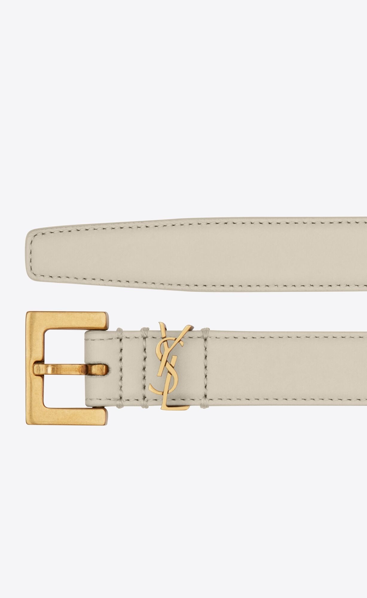 YSL CASSANDRE LEATHER LOGO BELT