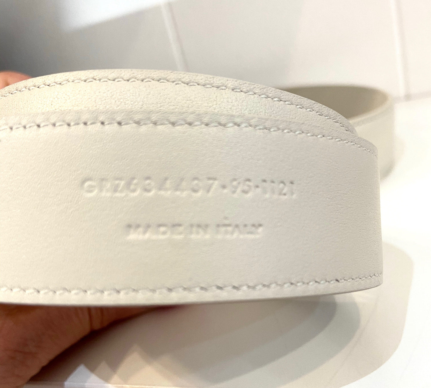 YSL CASSANDRE LEATHER LOGO BELT