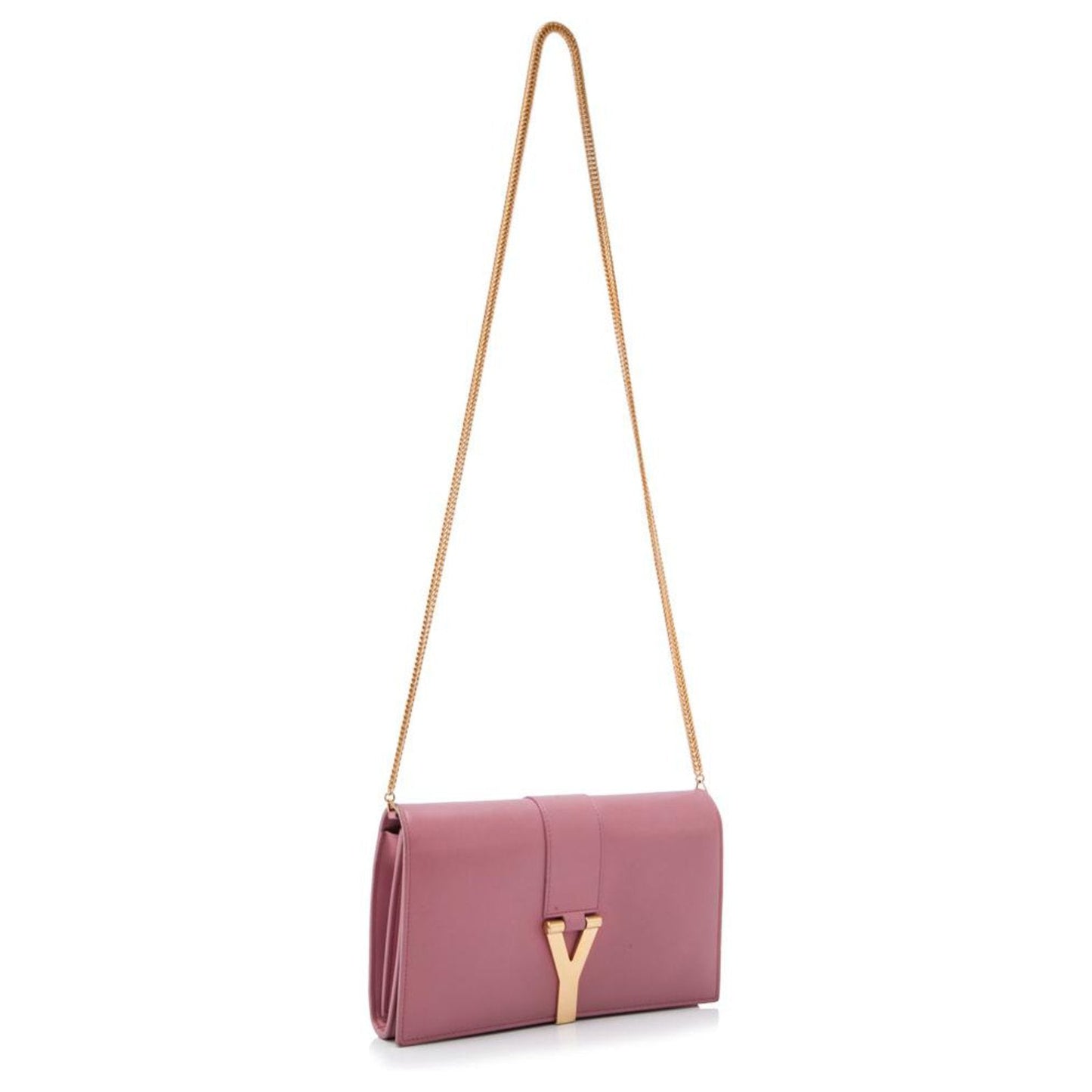 YSL CALFSKIN LEATHER CLASSIC Y LIGNE CHAIN WALLET
