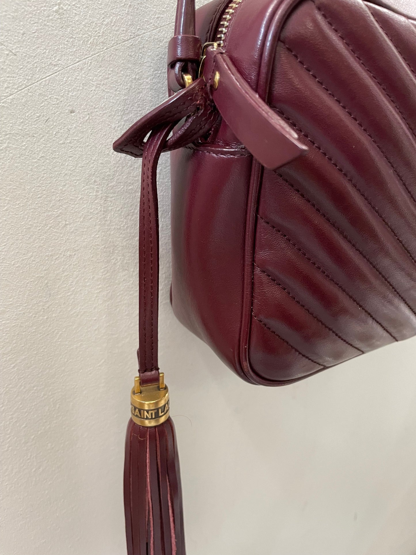 YSL CALFSKIN MATELASSE MONOGRAM MED LOU CAMERA BAG