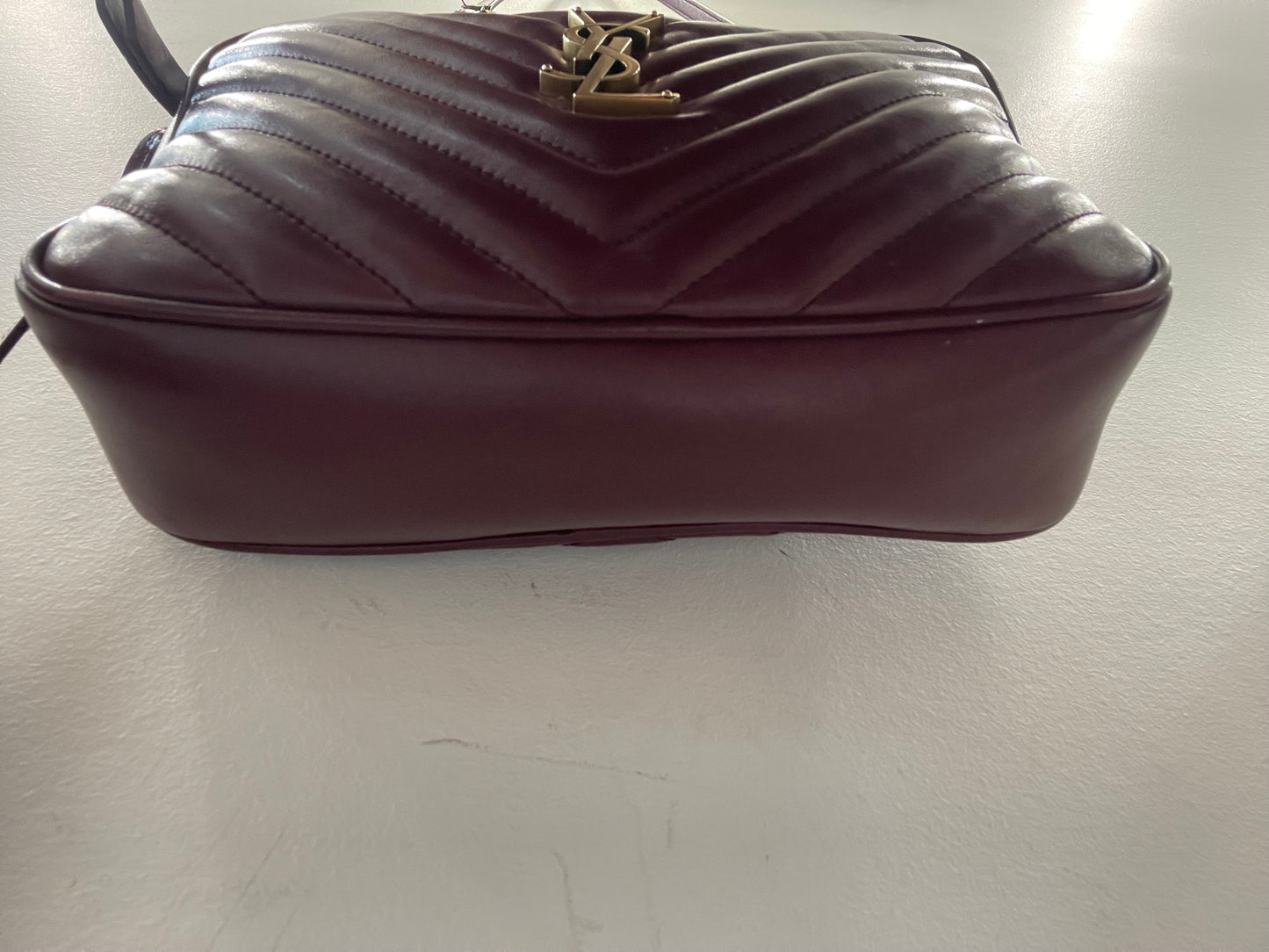 YSL CALFSKIN MATELASSE MONOGRAM MED LOU CAMERA BAG