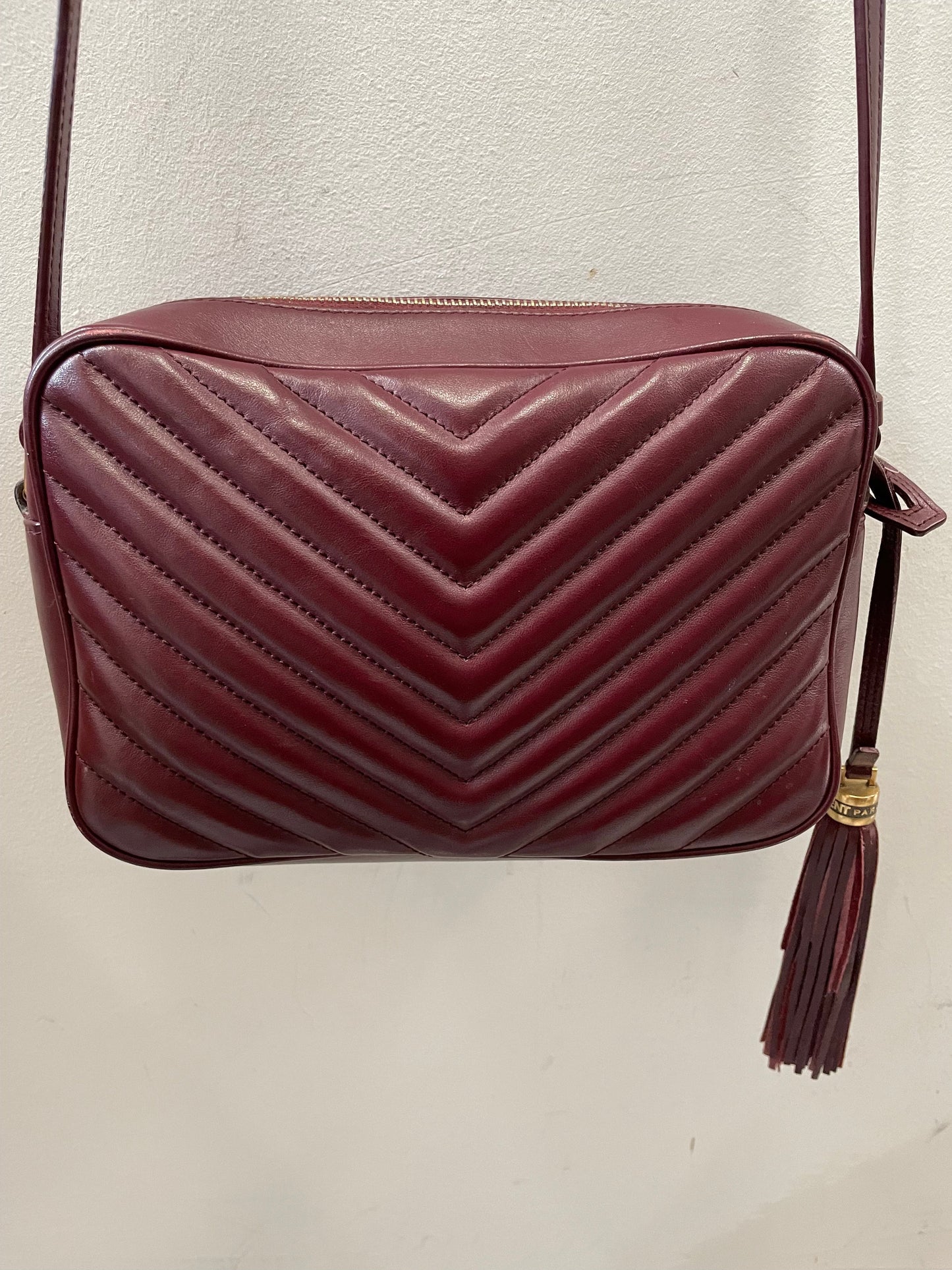 YSL CALFSKIN MATELASSE MONOGRAM MED LOU CAMERA BAG