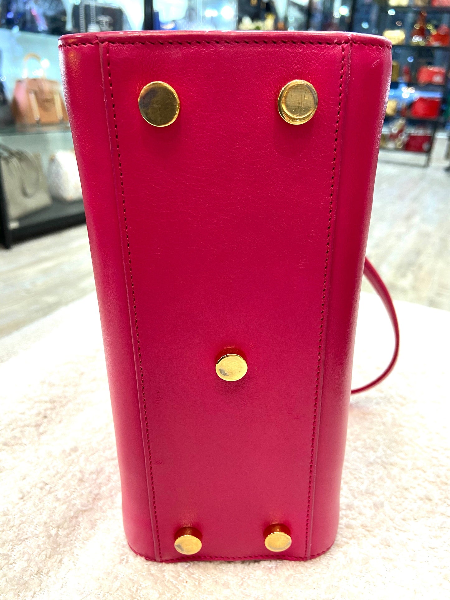 YVES SAINT LAURENT SAC DE JOUR NANO CALFSKIN TOTE BAG