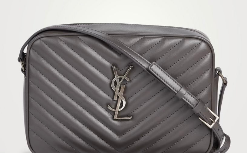 YSL CALFSKIN QUILTED MONOGRAM LOU CAMERA BAG