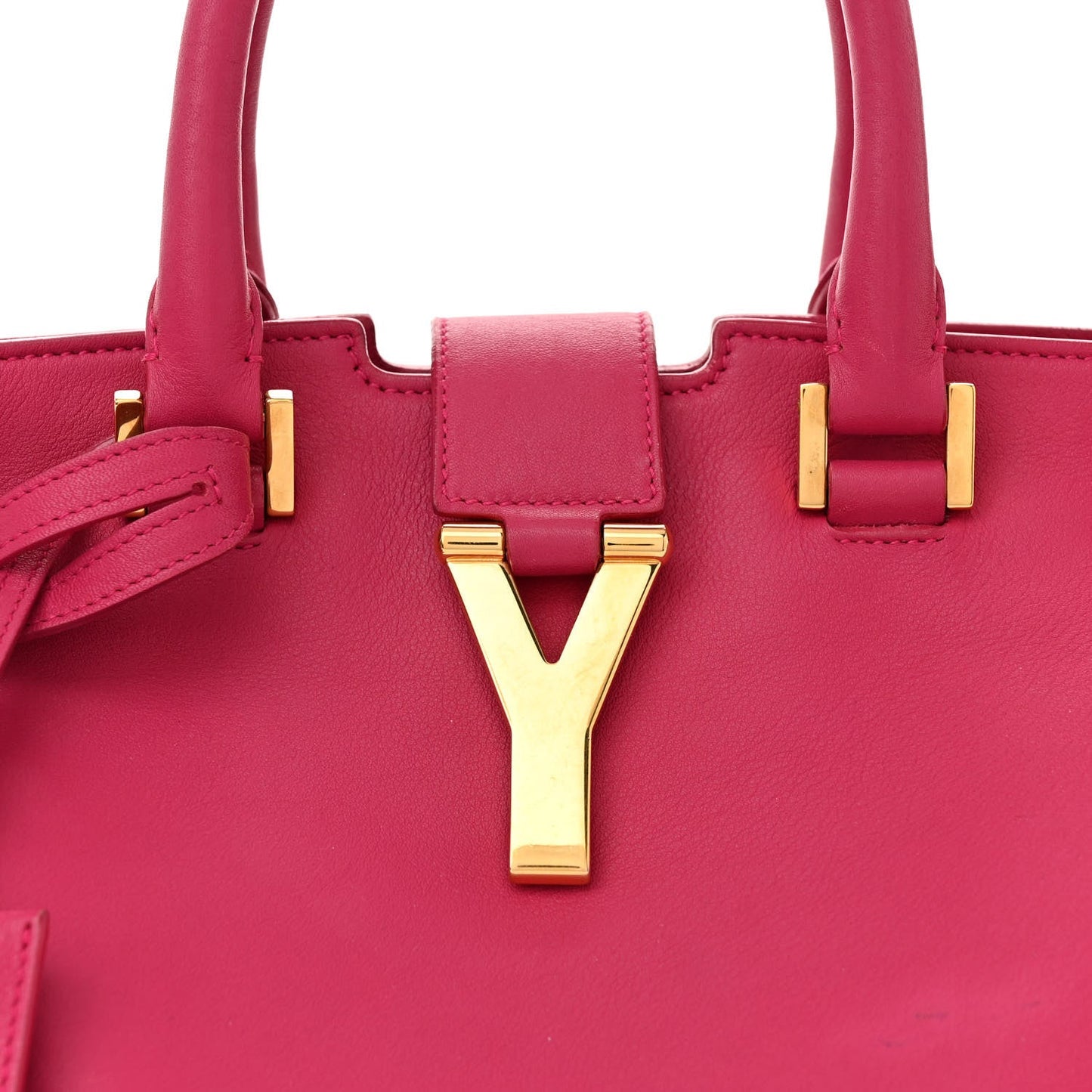 YSL CALFSKIN LEATHER CLASSIC Y CABAS SMALL SHOULDER BAG