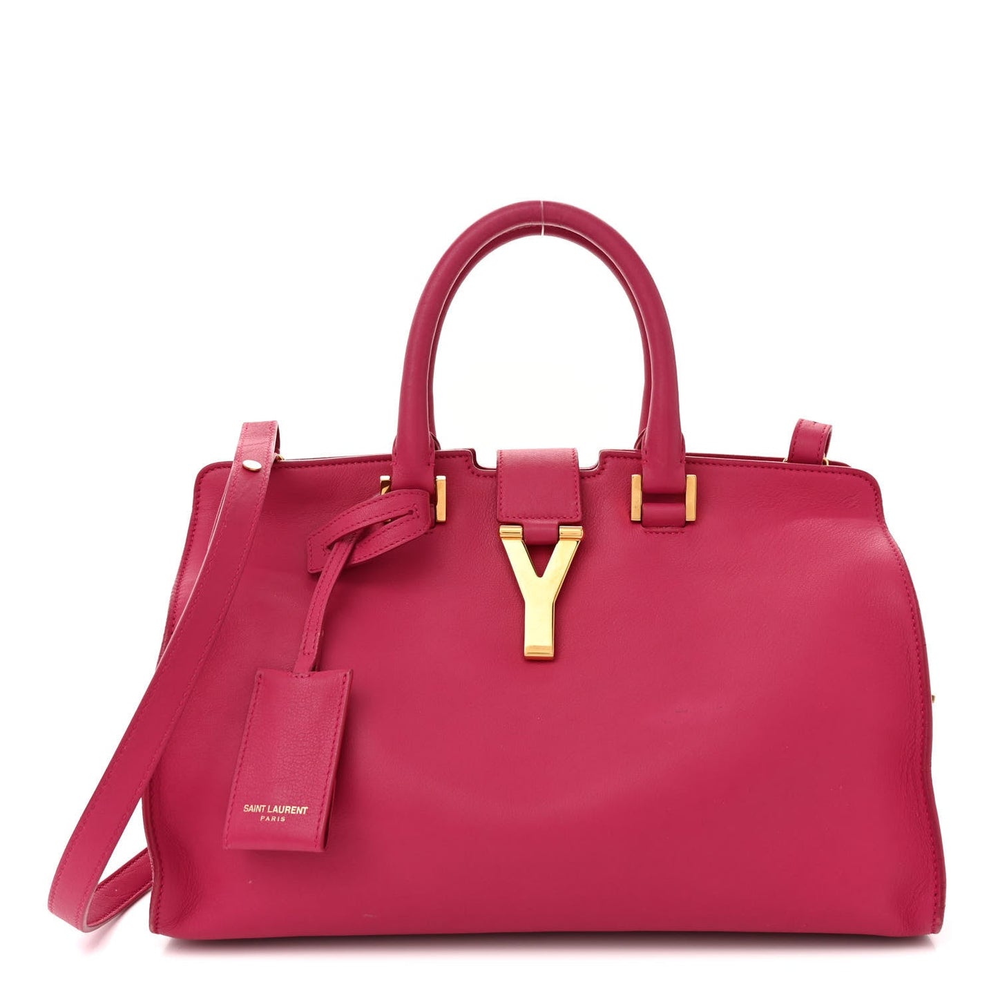 YSL CALFSKIN LEATHER CLASSIC Y CABAS SMALL SHOULDER BAG
