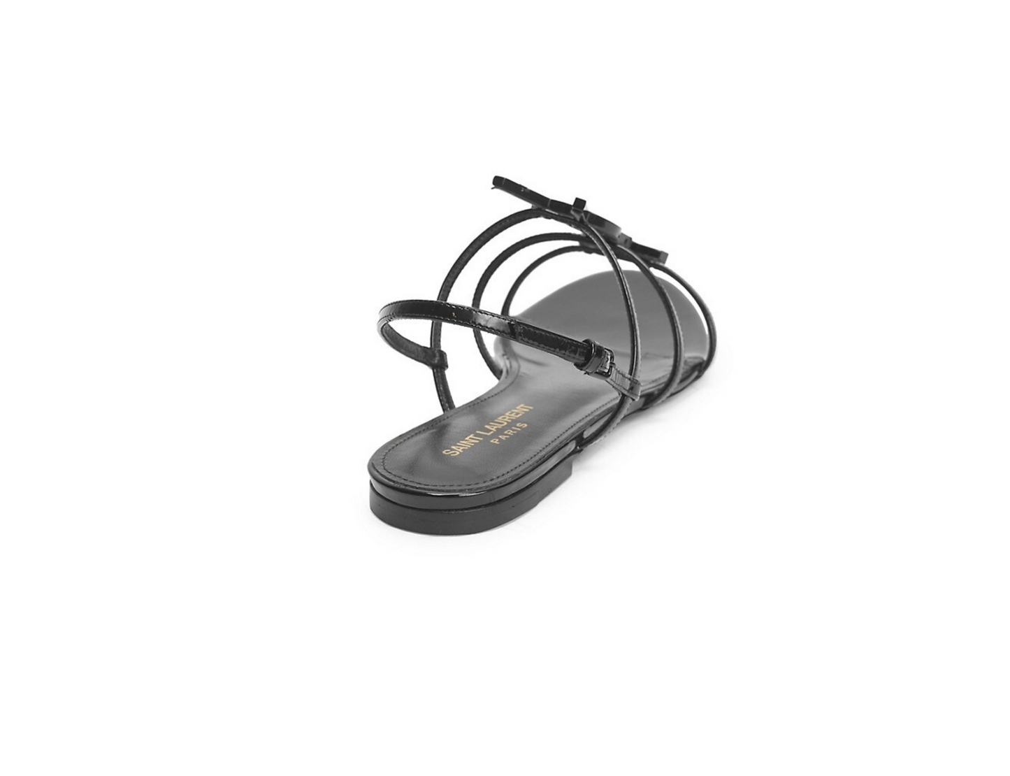 SAINT LAURENT Cassandra Logo Slingback Sandals