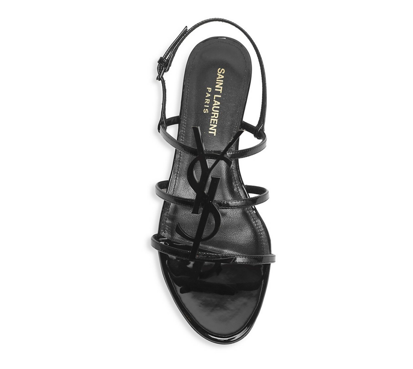 SAINT LAURENT Cassandra Logo Slingback Sandals
