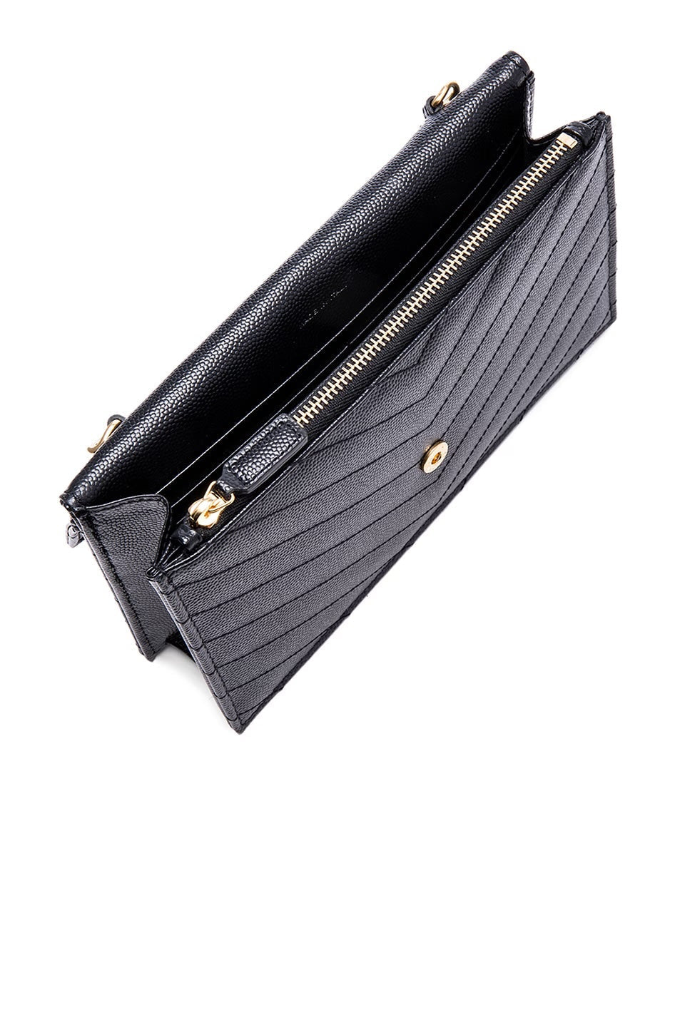 YSL CASSANDRE MATELASSE LEATHER CLUTCH BAG