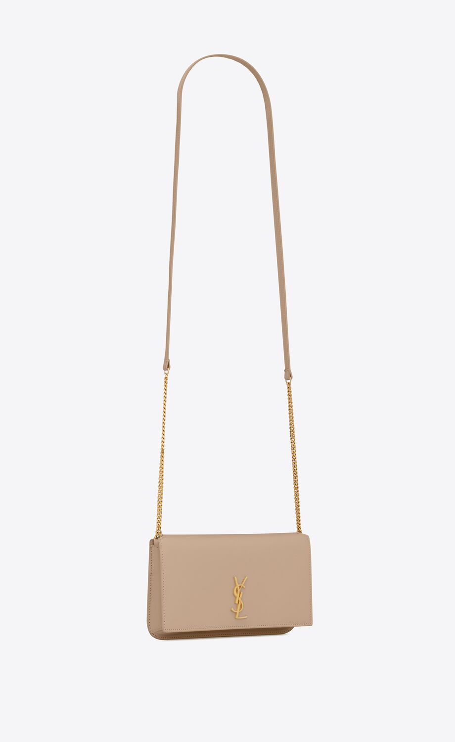 YSL CASSANDRE SMOOTH LEATHER PHONE HOLDER CHAIN BAG