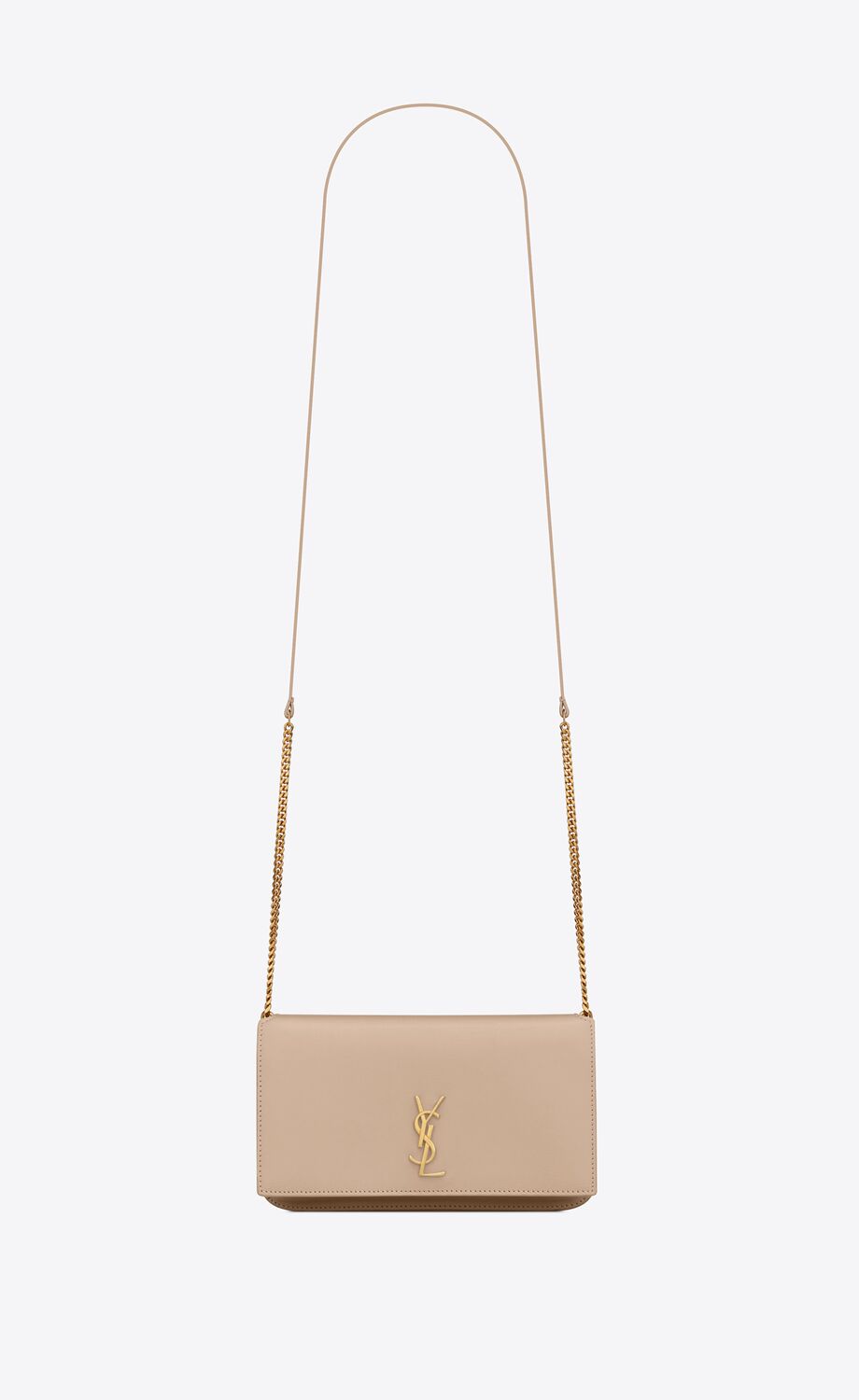 YSL CASSANDRE SMOOTH LEATHER PHONE HOLDER CHAIN BAG