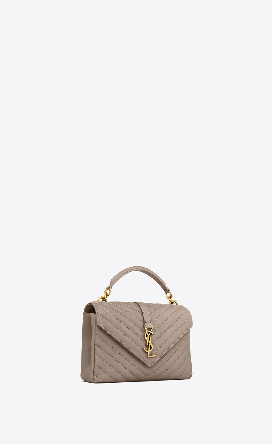 YSL COLLEGE MEDIUM  QUILTED LAMBSKIN  LEATHER BAG
