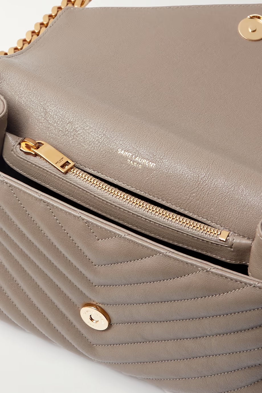 YSL COLLEGE MEDIUM  QUILTED LAMBSKIN  LEATHER BAG