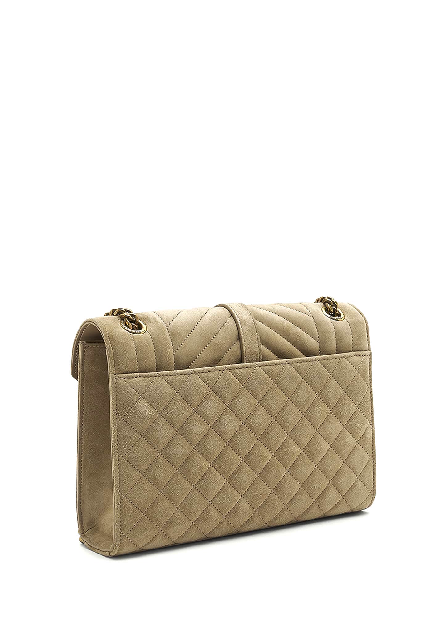 YSL MIXED MATELASSE TRIQUILT MONOGRAM ENVELOPE MEDIUM SUEDE CROSSBODY