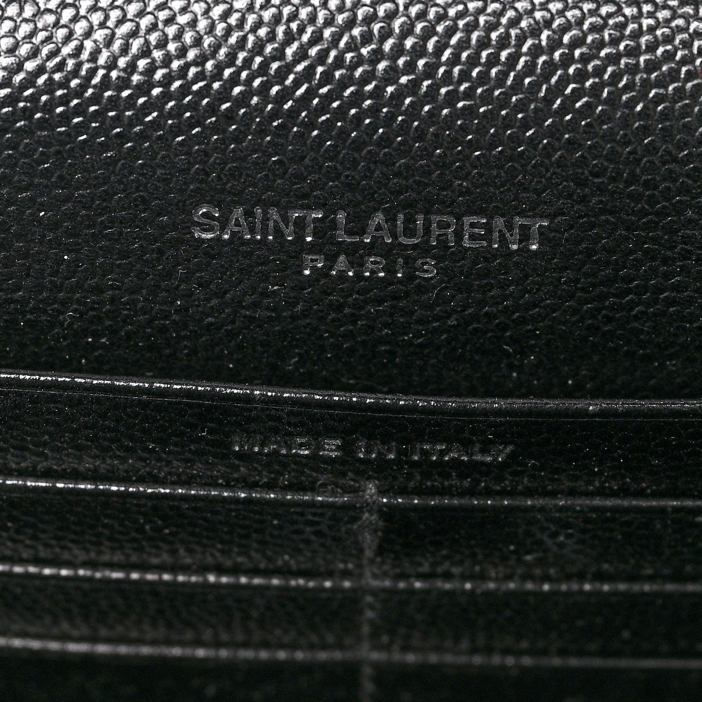 YSL GRAIN DE POUDRE MONOGRAM KATE TASSEL WALLET ON A CHAIN