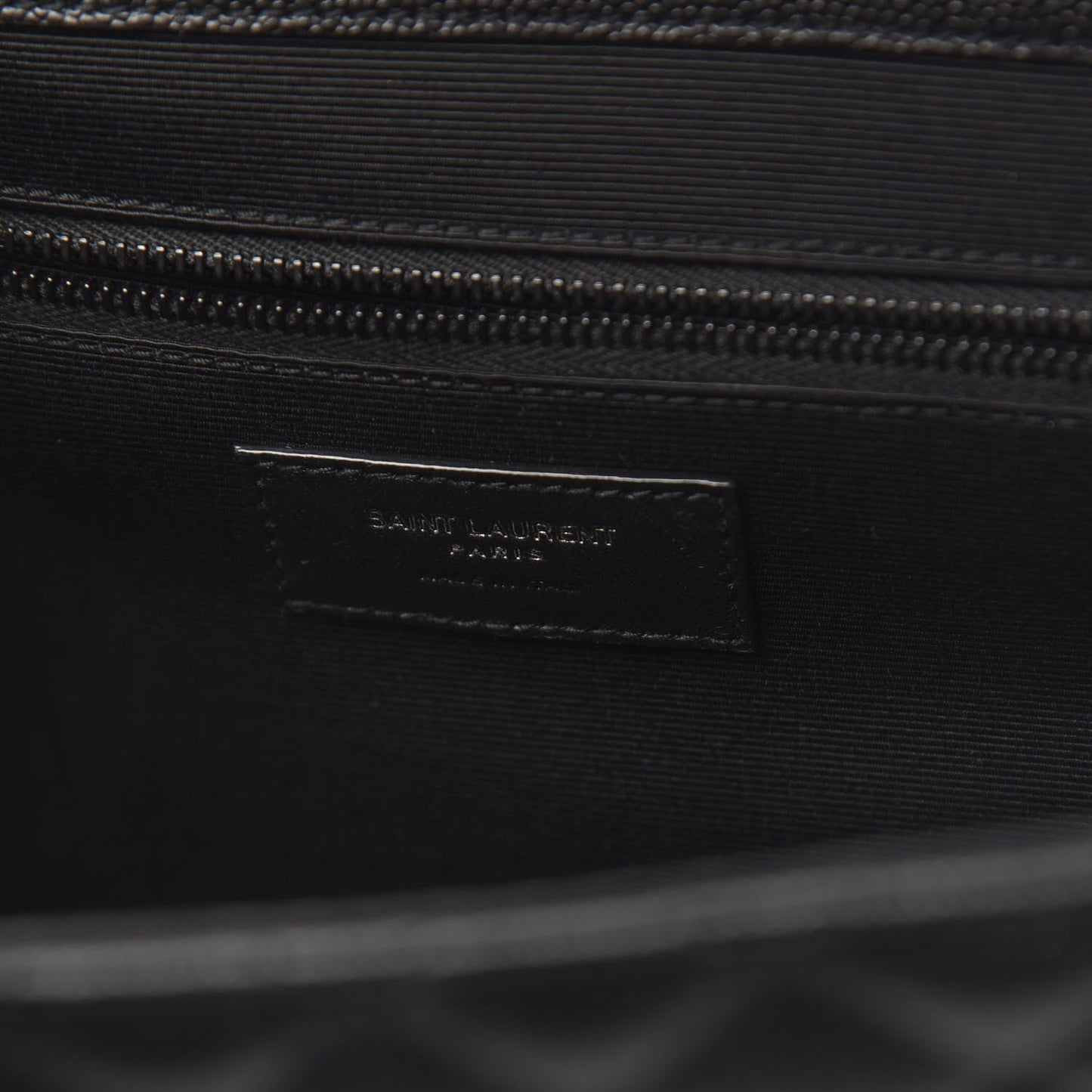 YSL GRAIN DE POUDRE MIXED MATELASSE LARGE TRIQUILT MONOGRAM BAG