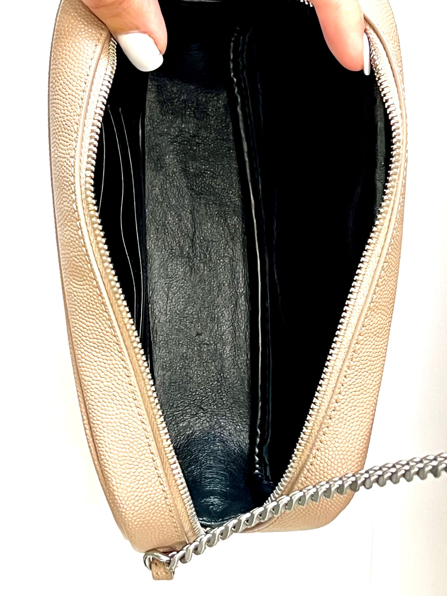 YSL GRAIN DE POUDRE MATELASSE MONOGRAM MINI LOU CAMERA BAG